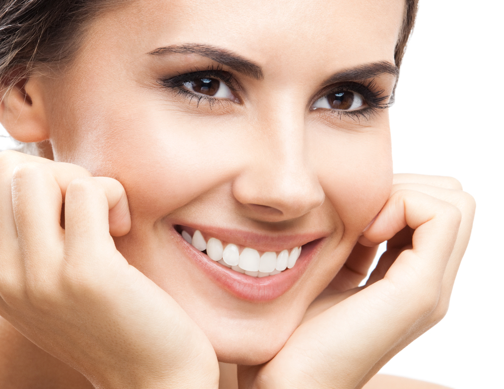 brunet with beautiful smile image
